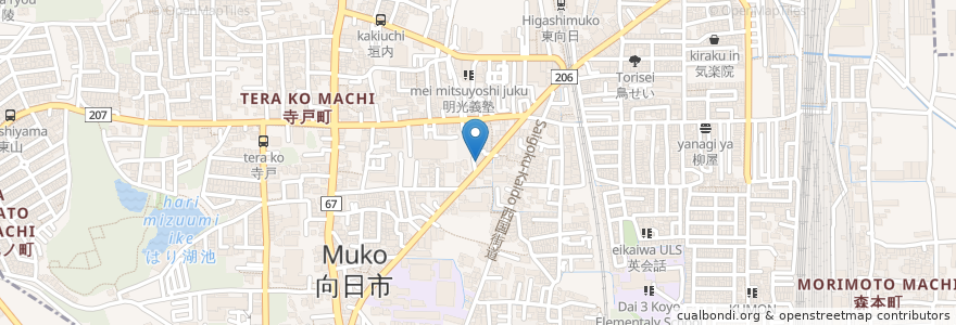 Mapa de ubicacion de 個別指導キャンパス en 日本, 京都府, 向日市.