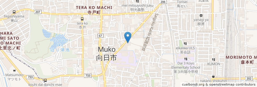 Mapa de ubicacion de 加圧トレーニングスタジオ en 日本, 京都府, 向日市.