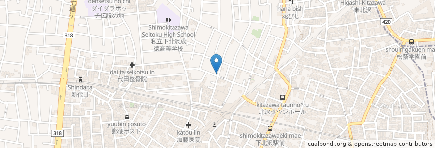 Mapa de ubicacion de 志賀医院 en اليابان, 東京都, 世田谷区.