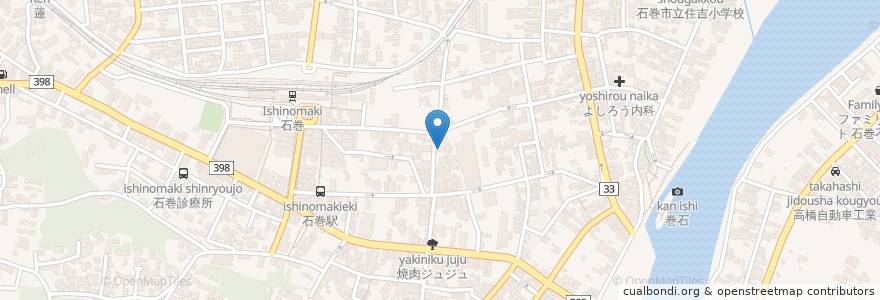 Mapa de ubicacion de 田中小児科医院 en اليابان, 宮城県, 石巻市.