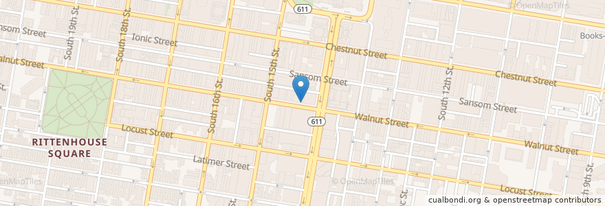 Mapa de ubicacion de Morton's Steakhouse en 美利坚合众国/美利堅合眾國, 宾夕法尼亚 / 賓夕法尼亞州, Philadelphia County, 費城.