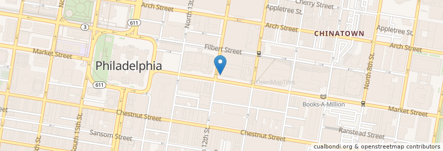 Mapa de ubicacion de Hard Rock Cafe en Verenigde Staten, Pennsylvania, Philadelphia County, Philadelphia.