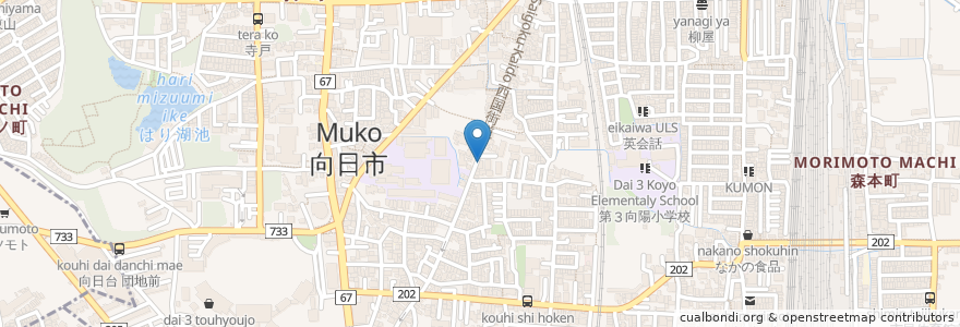 Mapa de ubicacion de 谷口接骨院 en 日本, 京都府, 向日市.