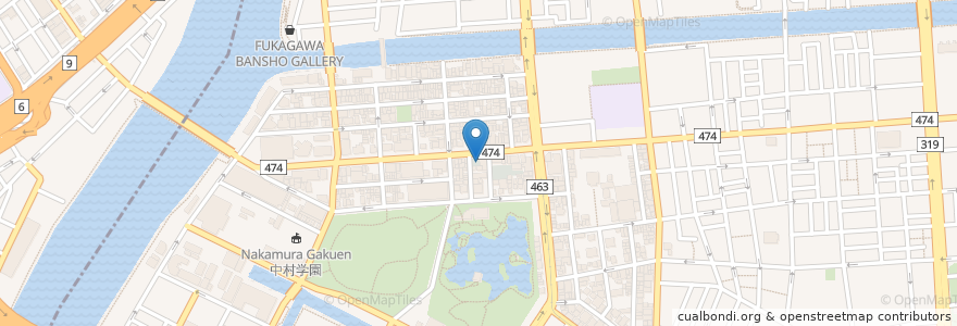 Mapa de ubicacion de 臨川寺 en 日本, 东京都/東京都, 江東区.