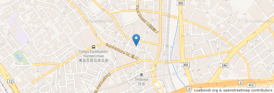 Mapa de ubicacion de テング酒場 en Jepun, 東京都, 渋谷区.