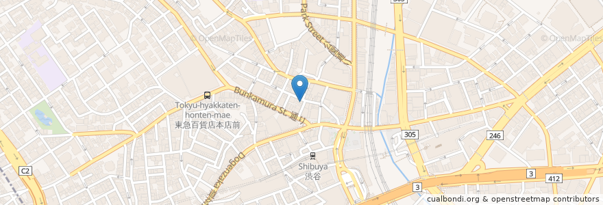 Mapa de ubicacion de ファーストキッチン en 日本, 东京都/東京都, 渋谷区.