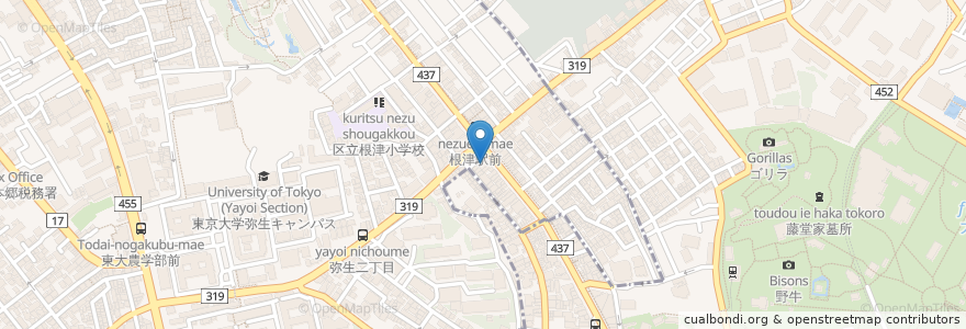 Mapa de ubicacion de Cafe&Beer Amber en Giappone, Tokyo, 文京区.