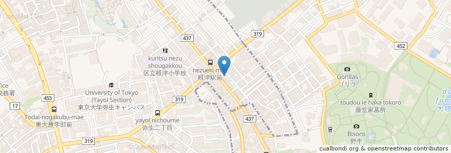 Mapa de ubicacion de スルタン en 日本, 東京都, 文京区.