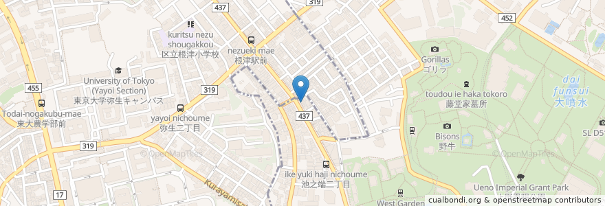 Mapa de ubicacion de 釜めし つかさ en ژاپن, 東京都.