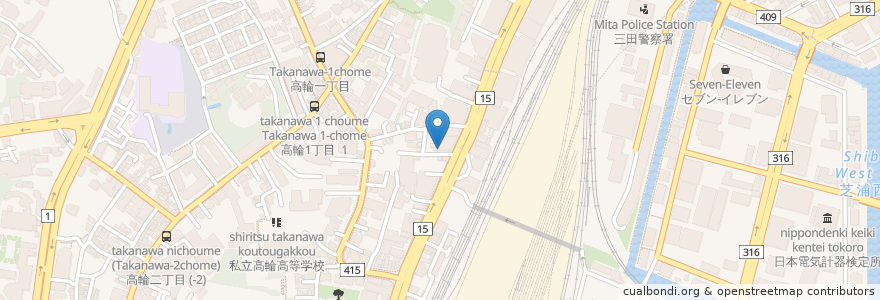 Mapa de ubicacion de さくら水産 en Japan, 東京都, 港区.