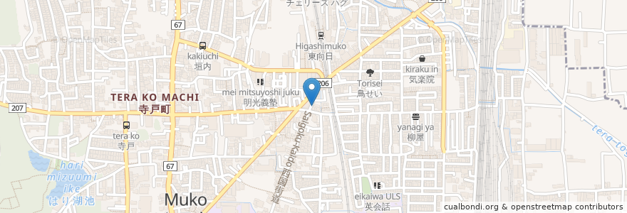 Mapa de ubicacion de はらぱん en 日本, 京都府, 向日市.