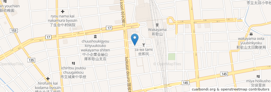 Mapa de ubicacion de みその食堂 en Japonya, 和歌山県, 和歌山市.