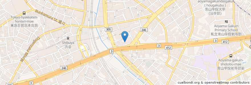 Mapa de ubicacion de The Griffon en ژاپن, 東京都, 渋谷区.