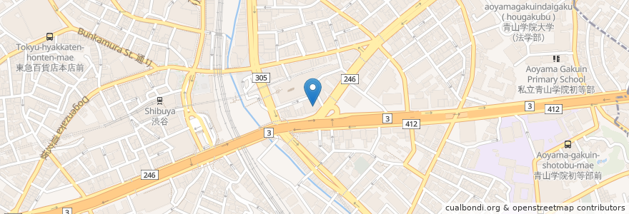 Mapa de ubicacion de 東京スター銀行 en Japon, Tokyo, 渋谷区.