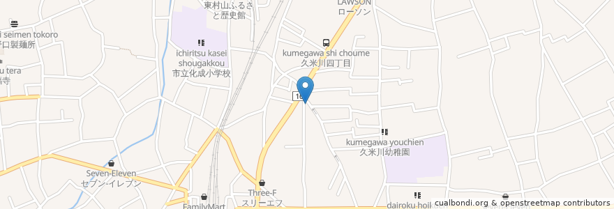 Mapa de ubicacion de ひとやすみ en 日本, 東京都, 東村山市.