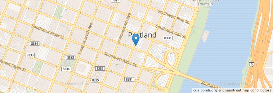 Mapa de ubicacion de Tito's Burritos en Stati Uniti D'America, Oregon, Portland, Multnomah County.