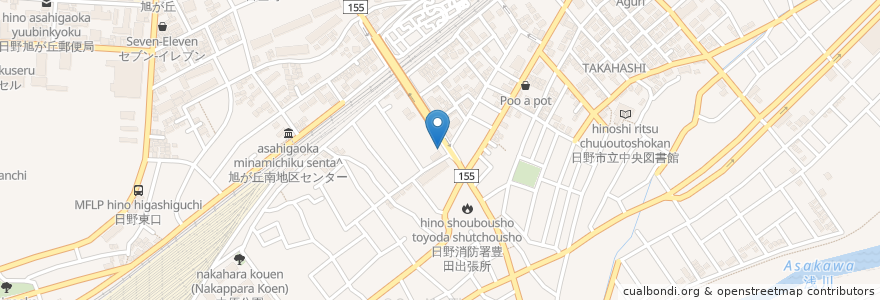 Mapa de ubicacion de 清水薬局 en 일본, 도쿄도, 日野市.