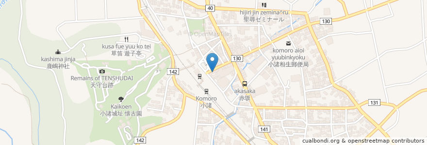 Mapa de ubicacion de 相生亭 en Japon, Préfecture De Nagano, 小諸市.