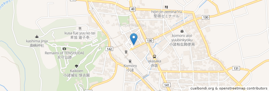 Mapa de ubicacion de 小諸駅前ドーナツ tocotoco en Japan, Nagano Prefecture, Komoro.