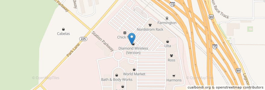 Mapa de ubicacion de Roxberry en Stati Uniti D'America, Utah, Davis County, Farmington.