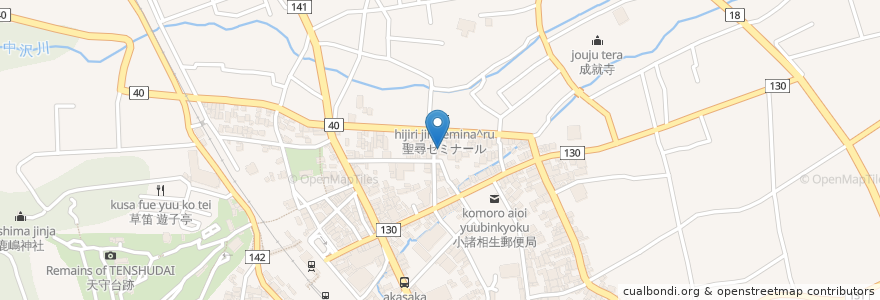 Mapa de ubicacion de 樹古里 en 일본, 나가노현, 小諸市.