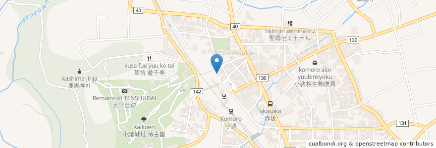 Mapa de ubicacion de 停車場ガーデン en Japón, Prefectura De Nagano, 小諸市.