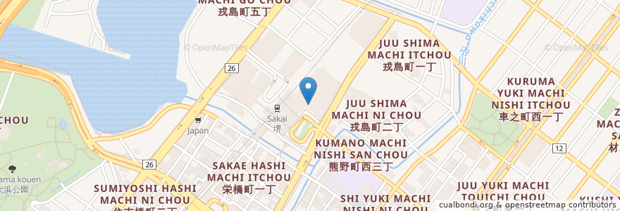 Mapa de ubicacion de Vie de France en اليابان, أوساكا, ساكاي, 堺区.