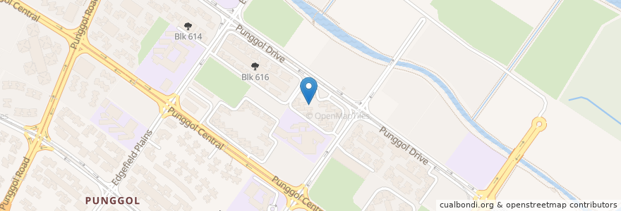 Mapa de ubicacion de Blk 636 en Singapour, Northeast.