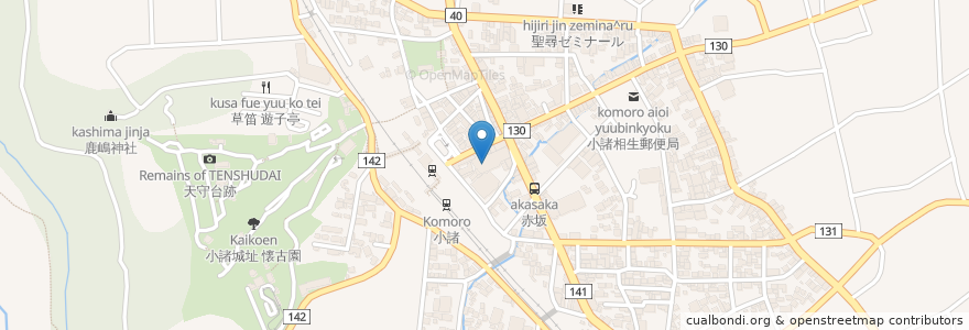 Mapa de ubicacion de ケアプラザあすか小諸 en Japonya, 長野県, 小諸市.