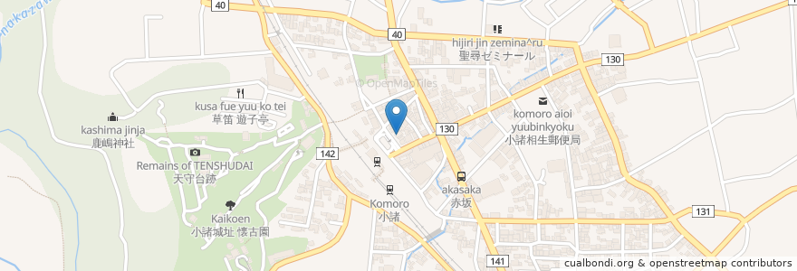 Mapa de ubicacion de ひしや en Japan, Nagano Prefecture, Komoro.