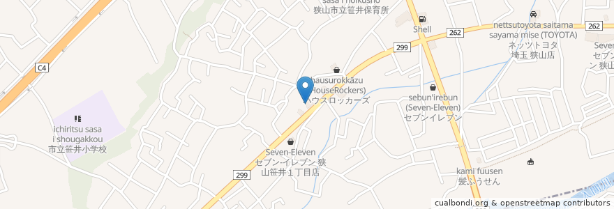 Mapa de ubicacion de ステーキのどん 狭山店 en 日本, 埼玉県, 狭山市.