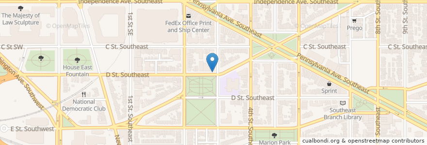 Mapa de ubicacion de 3rd & D St. SE en Stati Uniti D'America, Washington, Washington.