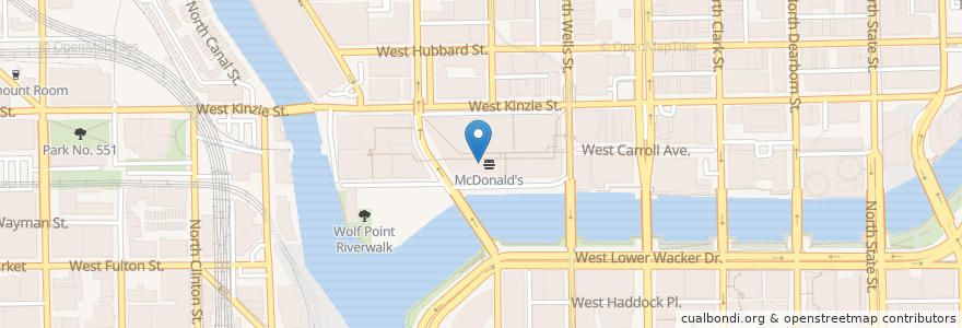 Mapa de ubicacion de Dunkin' Donuts en États-Unis D'Amérique, Illinois, Chicago.