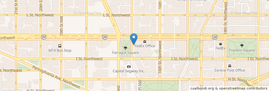 Mapa de ubicacion de 17th and K St NW / Farragut Square en United States, Washington, D.C., Washington.