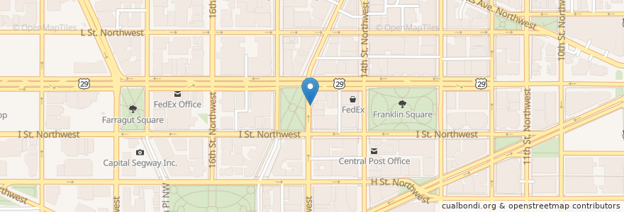Mapa de ubicacion de 15th and K St NW en Amerika Birleşik Devletleri, Washington, Dc, Washington.