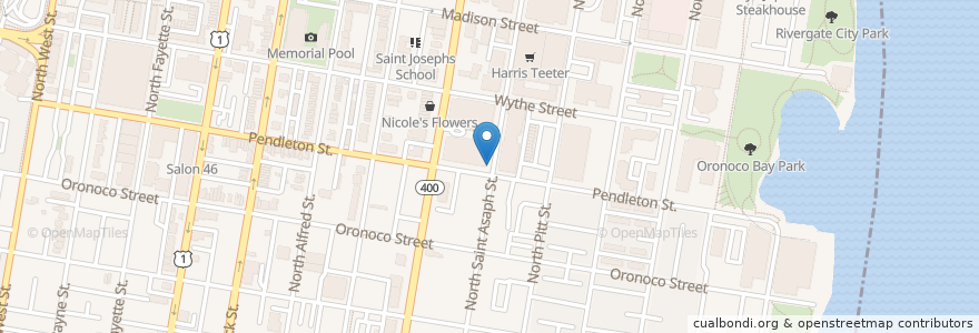 Mapa de ubicacion de Saint Asaph Street and Pendleton Street en États-Unis D'Amérique, Virginie, Alexandria.
