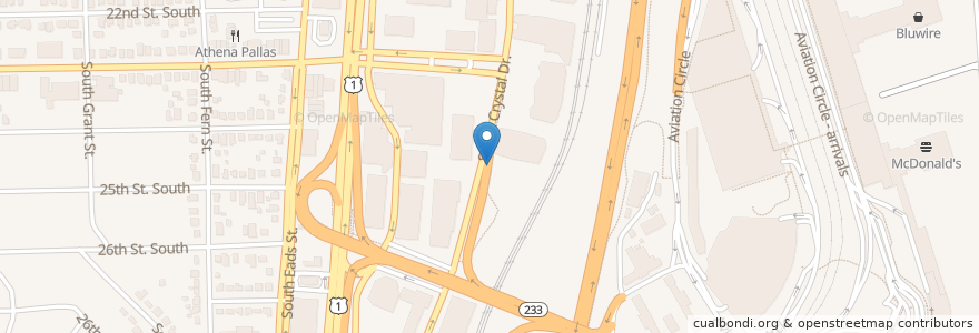 Mapa de ubicacion de 26th and Crystal Dr en 미국, 버지니아, Arlington County, Arlington.