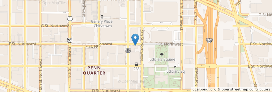 Mapa de ubicacion de 5th and F St NW en 미국, 워싱턴 D.C., 워싱턴.