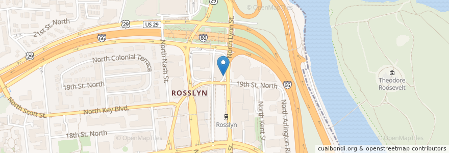 Mapa de ubicacion de Lynn and 19th St North en 미국, 버지니아, 워싱턴 D.C., 워싱턴, Arlington County, Arlington.