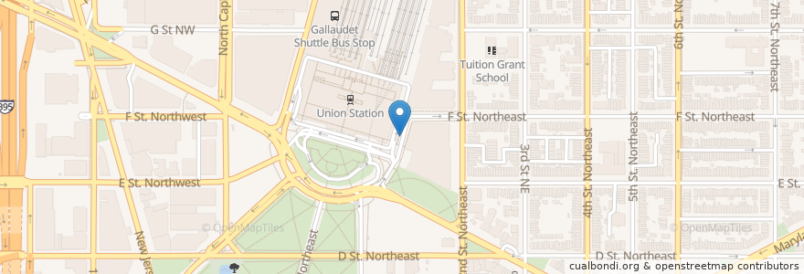 Mapa de ubicacion de Columbus Circle / Union Station en Amerika Syarikat, Washington, D.C., Washington.