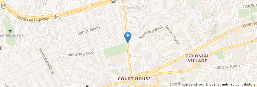 Mapa de ubicacion de N Veitch and Key Blvd en アメリカ合衆国, バージニア州, Arlington County, Arlington.