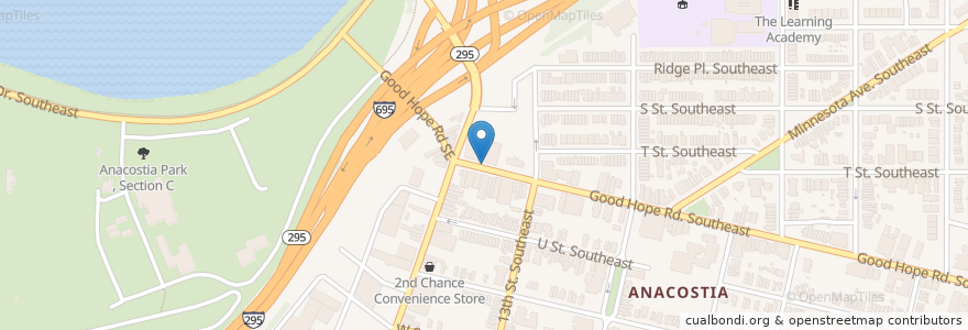 Mapa de ubicacion de Good Hope Rd and MLK Ave SE en アメリカ合衆国, ワシントンD.C., Washington.