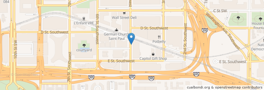 Mapa de ubicacion de 4th and E St SW en الولايات المتّحدة الأمريكيّة, واشنطن العاصمة, Washington.