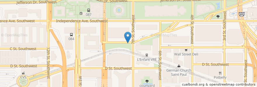 Mapa de ubicacion de L'Enfant Plaza / 7th and C St SW en Vereinigte Staaten Von Amerika, Washington, D.C., Washington.