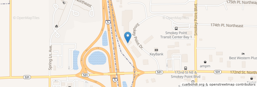 Mapa de ubicacion de Sunrise Dental en Estados Unidos De América, Washington, Snohomish County, Arlington.
