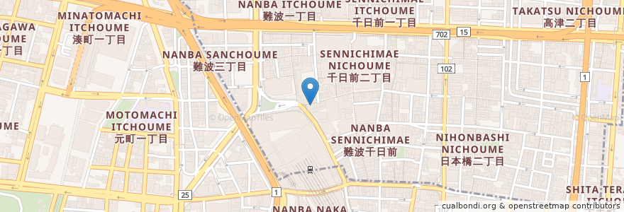 Mapa de ubicacion de Shinsei Bank en Japan, Osaka Prefecture, Osaka.
