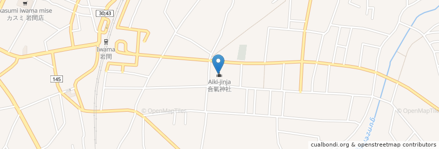 Mapa de ubicacion de 合氣神社 en Giappone, Prefettura Di Ibaraki, 笠間市.