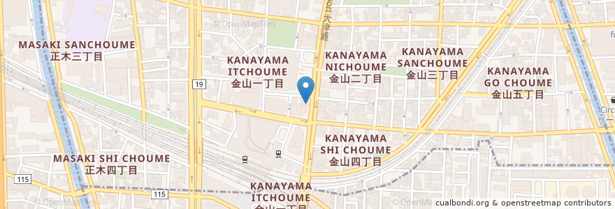 Mapa de ubicacion de あたり屋 en Japão, 愛知県, Nagoia, 中区.
