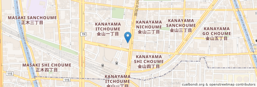 Mapa de ubicacion de 若いうちはとりあえず、肉だ。 en ژاپن, 愛知県, 名古屋市, 中区.