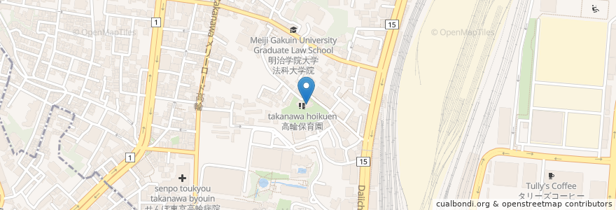 Mapa de ubicacion de 港区立高輪いきいきプラザ en 日本, 东京都/東京都, 港區.